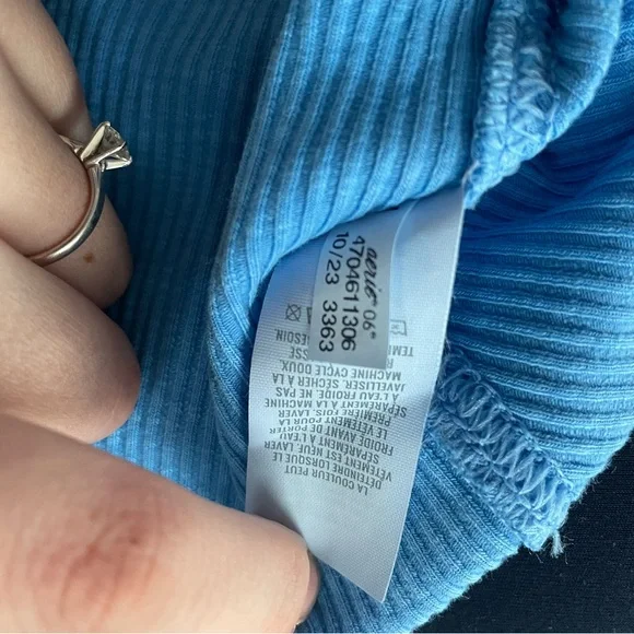 Aerie Blue Corset Crop Tank size Medium - Picture 4 of 5
